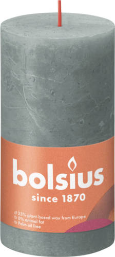 Bolsius Rustiek Stompkaars 130/68 Eucalyptus Green