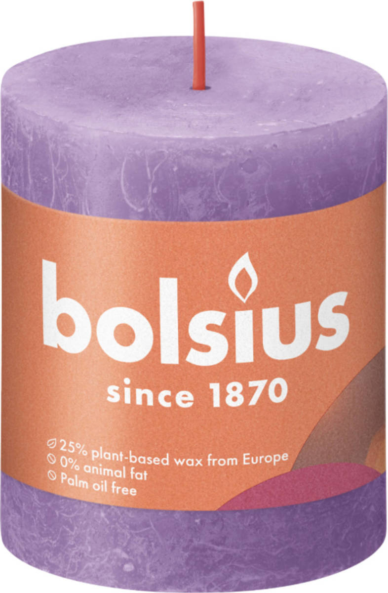 Bolsius Rustiek Stompkaars 80/68 Vibrant Violet