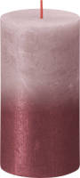 Bolsius Rustiek Fading Metallic Stompkaars 130/68 Ash Rose Red