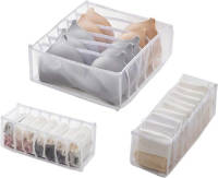 FLOKOO Ondergoed Verdeler - Organizer - 3 Stuks - Wit / Transparant