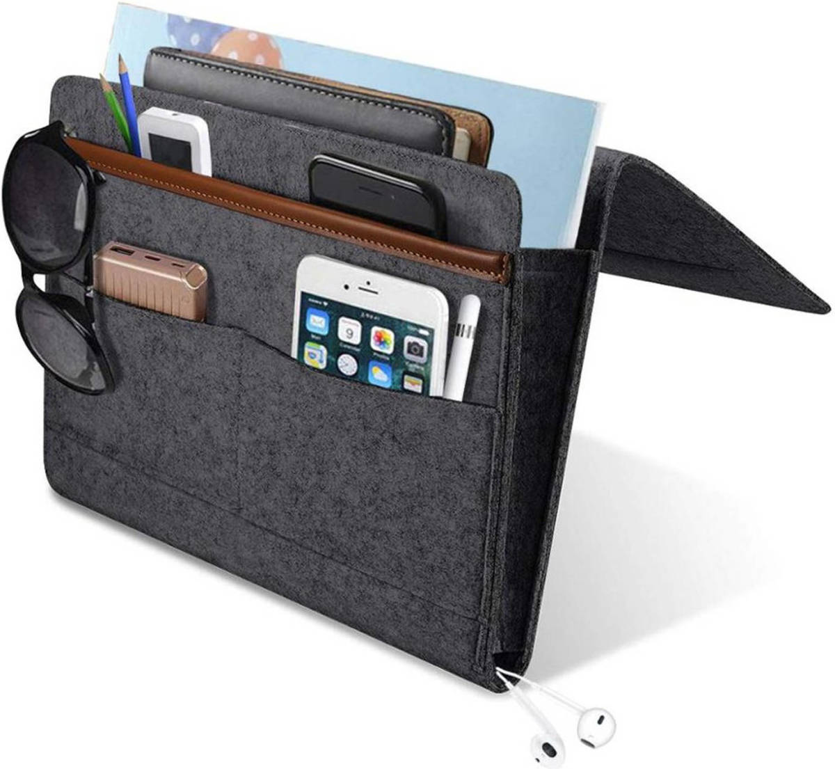 FLOKOO Bedside Pocket Donker Grijs