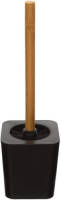 Shoppartners Five® - Toiletborstel In Houder - Bamboe - Zwart