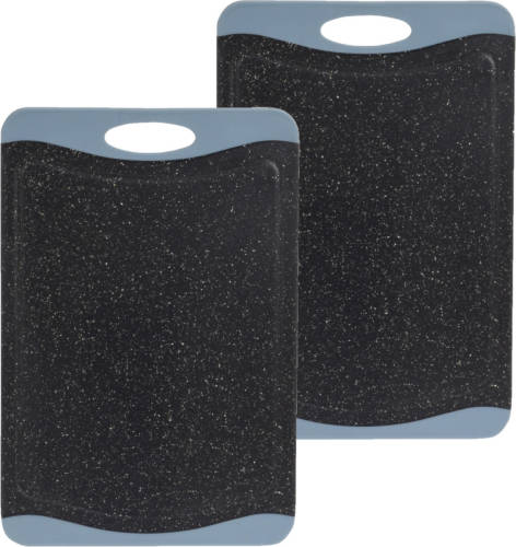 Excellent Houseware Set Van 2x Stuks Kunststof Snijplanken Met Graniet Look 36 X 27 Cm - Snijplanken
