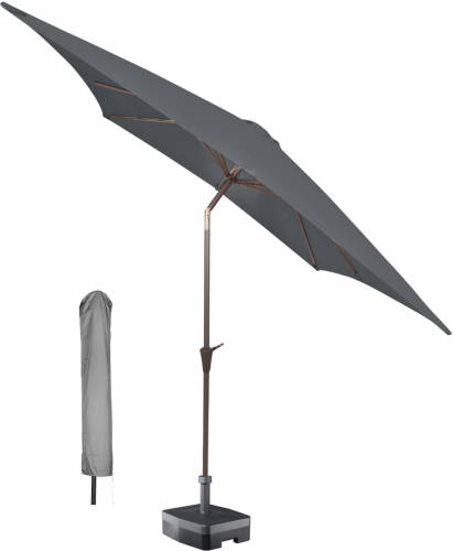 Kopu ® Vierkante Parasol Malaga 200x200 Cm Met Hoes - Grey