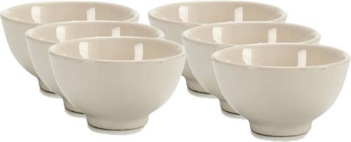 Shoppartners Set Van 6x Stuks Serveer/dessertschaaltjes Van Porselein 11 Cm - Kommetjes/schaaltjes