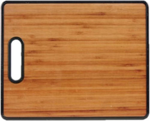Shoppartners Bamboe Houten Snijplank/serveerplank Met Handvat 38 Cm - Snijplanken