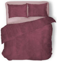 Elegance Dekbedovertrek Velvet Uni - Spicy Red 200x200/220cm