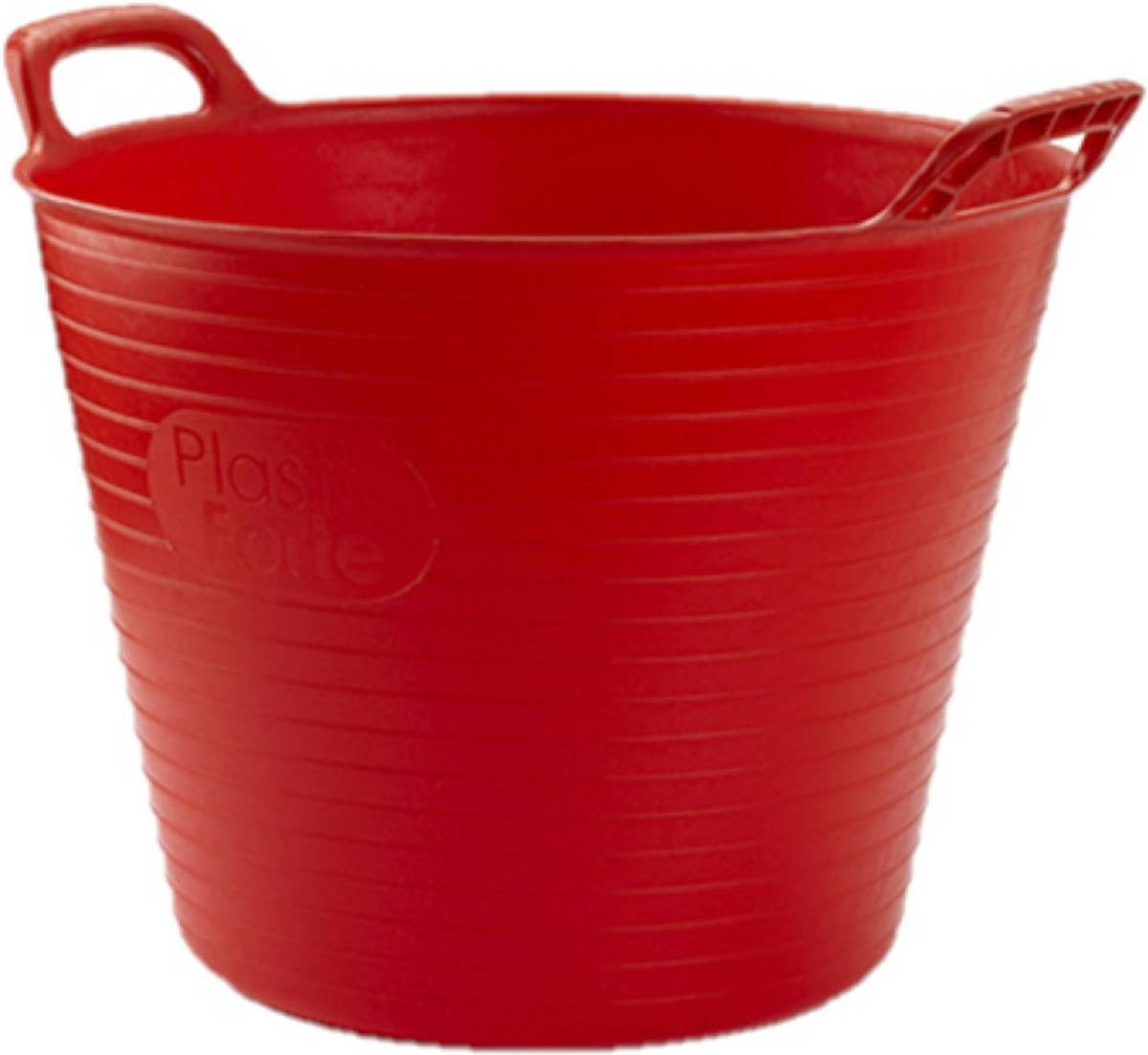 Forte Plastics Flexibele Emmer/wasmand Rood 25 Liter - Opbergmanden - Wasmanden - 42 X 38 X 33 Cm
