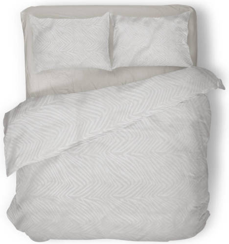 Elegance Dekbedovertrek Embossed Zebra - Light Grey 240x200/220cm