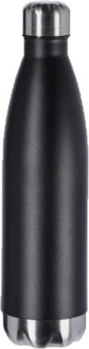 Shoppartners Thermosfles / Isoleerfles Zwart Rvs 0.75 L - Thermosflessen