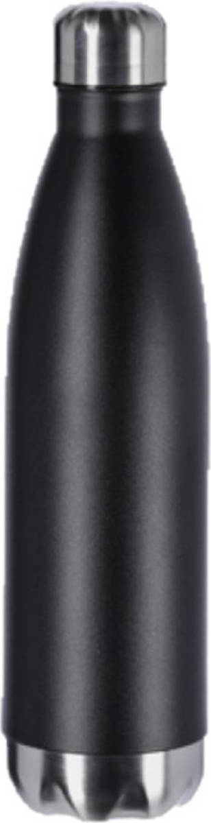 Shoppartners Thermosfles / Isoleerfles Zwart Rvs 0.75 L - Thermosflessen