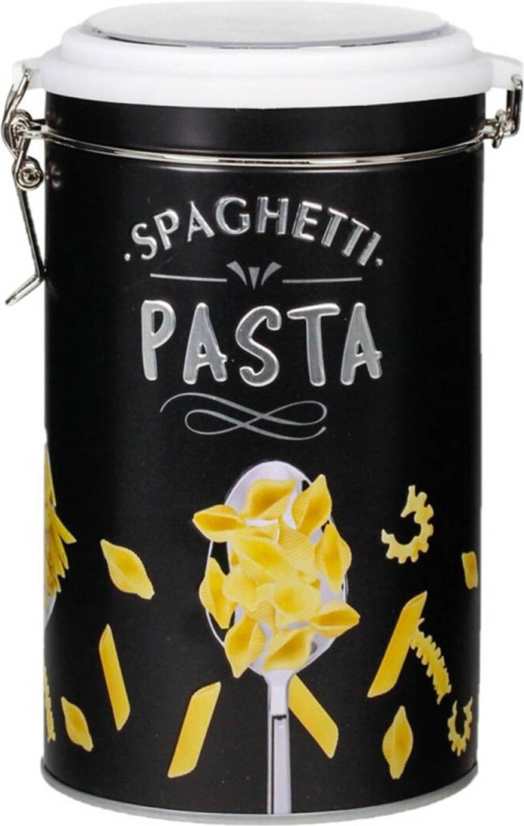 Shoppartners Pasta Voorraadbus/bewaarblik Metaal 11 X 19 Cm - Voorraadblikken