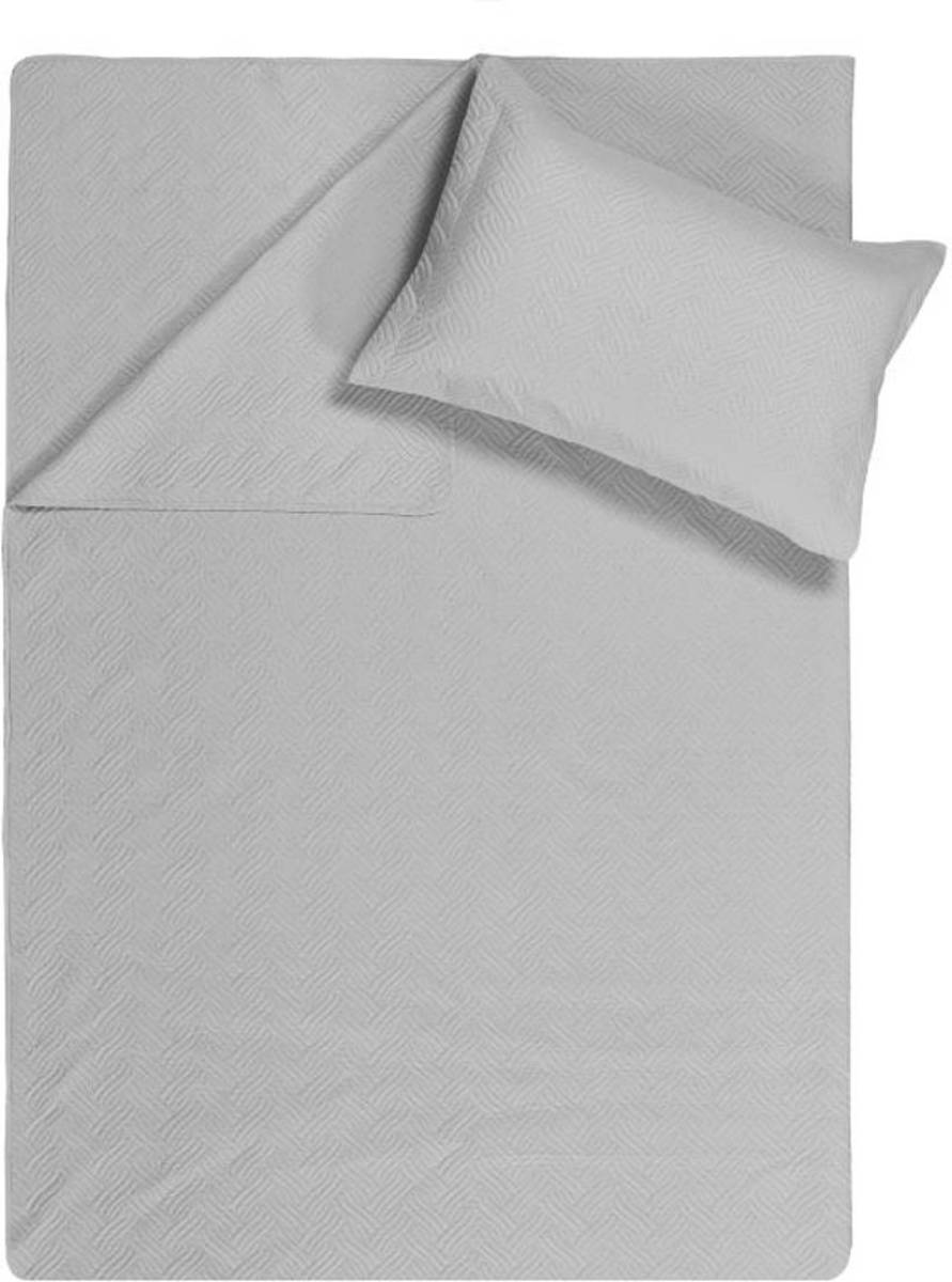 Sleeptime Wave Bedsprei - Silver 260x250cm