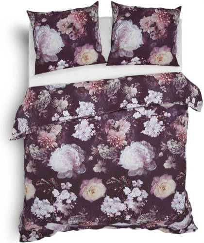 Smulderstextiel nl Heckett & Lane Mina Flanel Dekbedovertrek - Lits-jumeaux (240x200/220 Cm + 2 Slopen) - Flanel - Plum Red