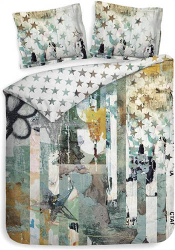 Lion Beddenshop Heckett & Lane Andy Dekbedovertrek - 2-persoons (200x200/220 Cm + 2 Slopen) - Katoen Satijn - Multi