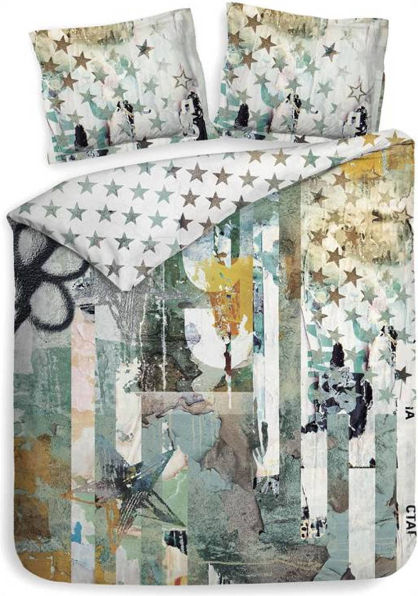 Lion Beddenshop Heckett & Lane Andy Dekbedovertrek - 2-persoons (200x200/220 Cm + 2 Slopen) - Katoen Satijn - Multi