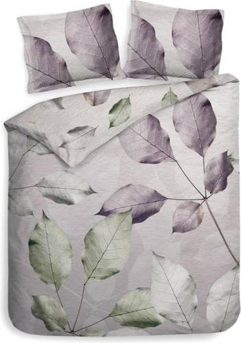 Lion Beddenshop Heckett & Lane Eray Dekbedovertrek - 2-persoons (200x200/220 Cm + 2 Slopen) - Pu - Taupe-grey
