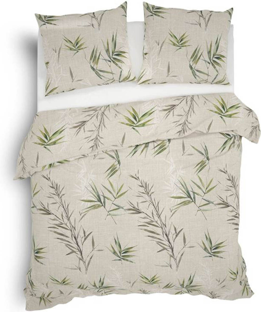 Smulderstextiel nl Heckett & Lane Sami Flanel Dekbedovertrek - Lits-jumeaux (240x200/220 Cm + 2 Slopen) - Flanel - Natural Green