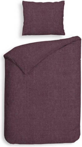 Smulderstextiel nl Heckett & Lane Franela Flanel Dekbedovertrek - 1-persoons (140x200/220 Cm + 1 Sloop) - Flanel - Bordeaux Red