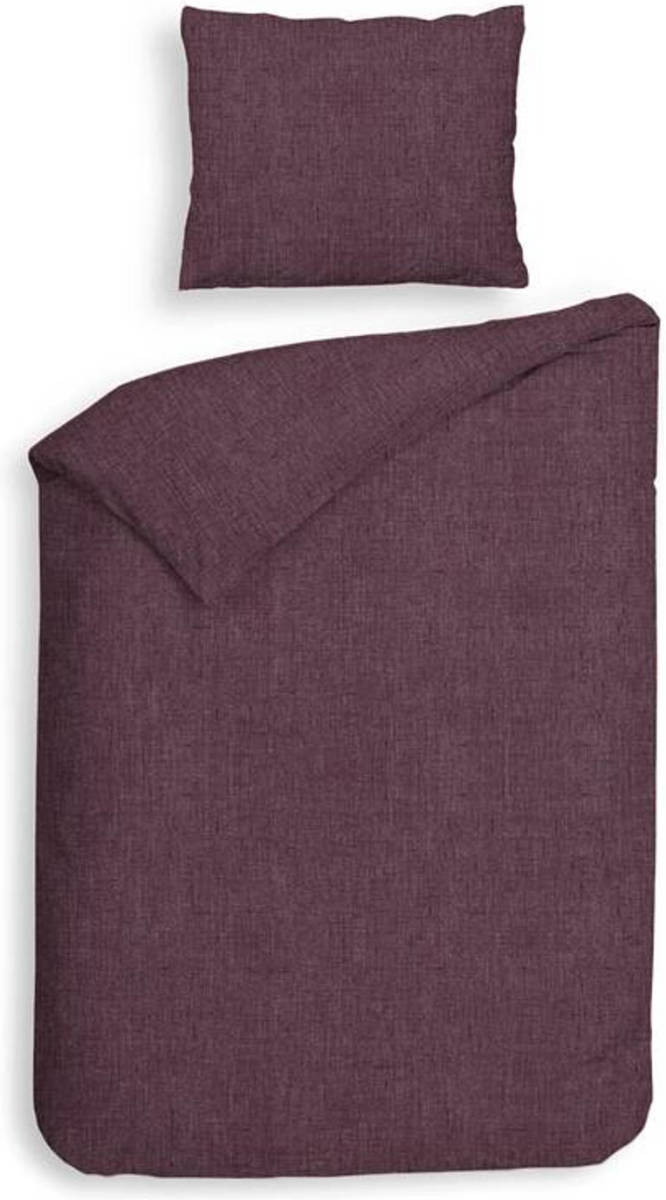 Smulderstextiel nl Heckett & Lane Franela Flanel Dekbedovertrek - 1-persoons (140x200/220 Cm + 1 Sloop) - Flanel - Bordeaux Red