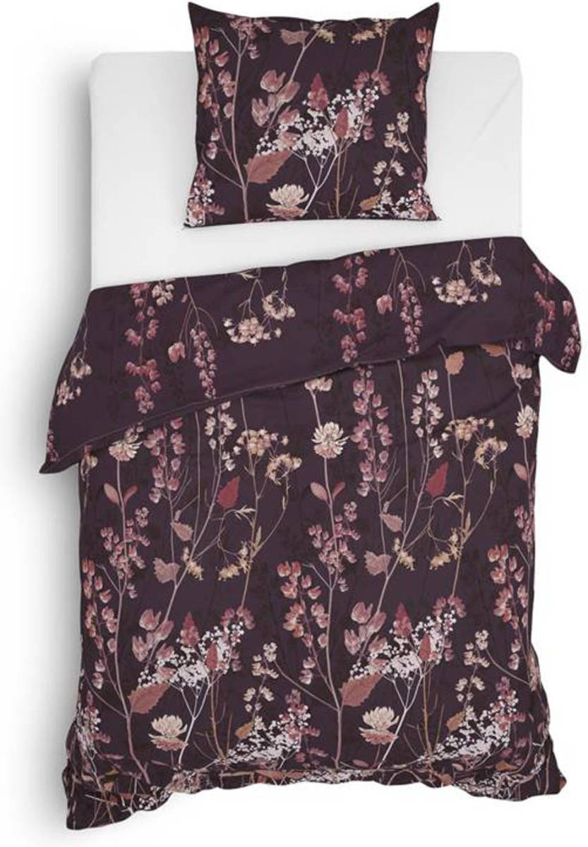 Lion Beddenshop Heckett & Lane Revi Flanel Dekbedovertrek - 1-persoons (140x200/220 Cm + 1 Sloop) - Flanel - Raisin Red