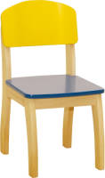Yourstockshop Roba Kinderstoel Junior 61 X 33 X 33 Cm Hout Geel/blauw