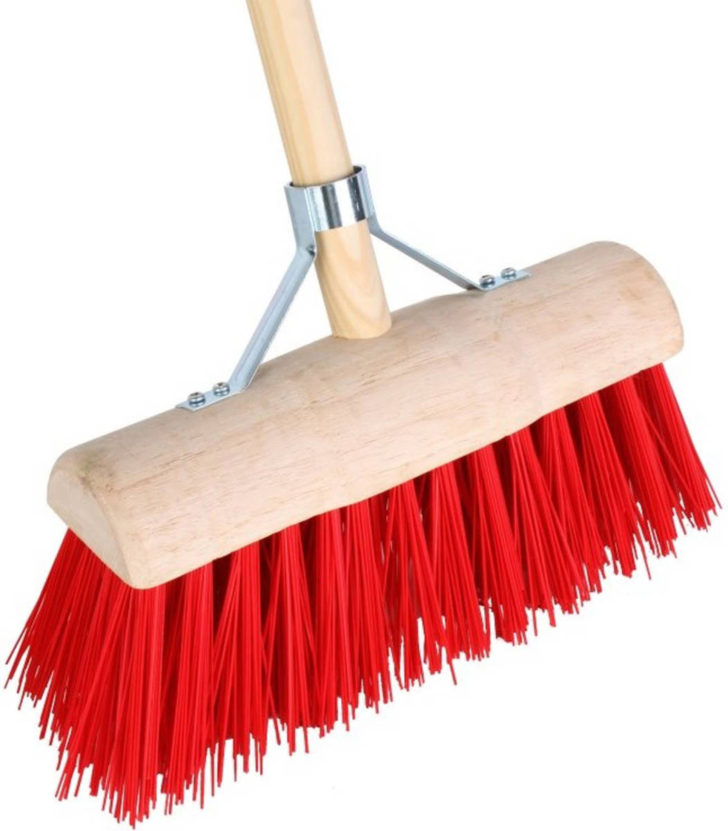 Talen Tools - Bezem - Halfrond - 31 Cm - Rood - Zonder Steel