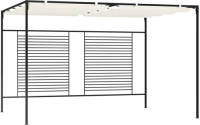 VidaXL Prieel Met Uittrekbaar Dak 180 G/m² 3x4x2,3 M Crèmekleurig
