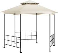 VidaXL Prieel Met Zijwanden 3,1x2,7 M Crèmekleurig