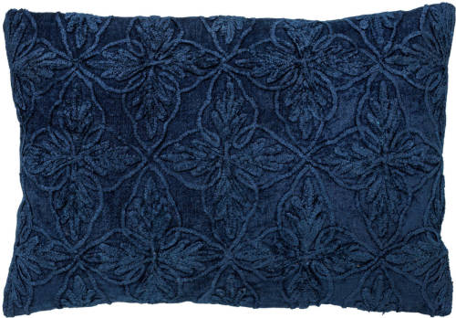 Dutch Decor Amar - Sierkussen Van Katoen 40x60 Cm Insignia Blue - Blauw - Blauw