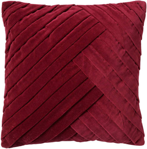 Dutch Decor Gidi - Sierkussen Velvet 45x45 Cm Merlot - Rood - Rood