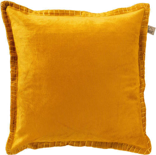 Dutch Decor Rebel - Kussenhoes Velvet 45x45 Cm Golden Glow - Geel - Geel