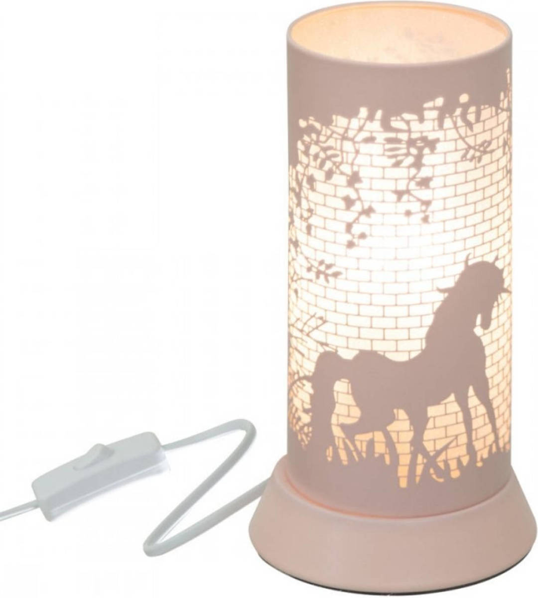 Orange85 Slaapkamer Lamp - Nachtkastje - Metaal - 11,5x11,5x20,5 Cm - Rond - Roze - 25w - Kinderlamp