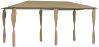 VidaXL Prieel Met Paalhoezen 160 G/m² 3x6x2,6 M Taupe