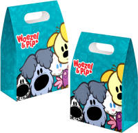 Folat Uitdeelzakjes Woezel & Pip 22 Cm Papier Blauw 4 Stuks