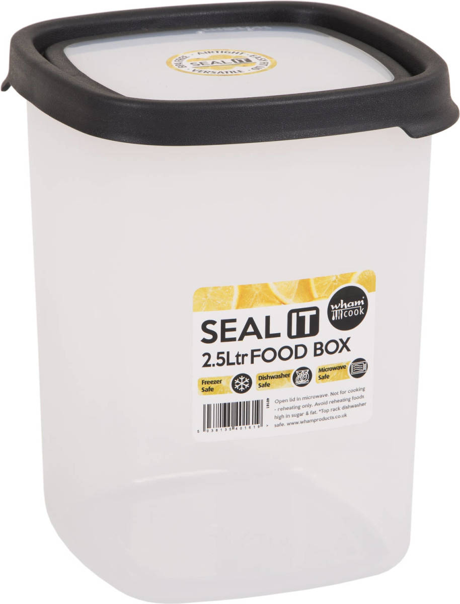 Vepa Bins Wham Vershoudbak Seal It 2,5 Liter Polypropyleen Antraciet