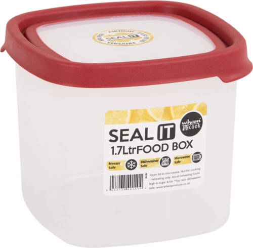 Vepa Bins Wham Vershoudbakken Seal It 1,7 Liter 15 Cm Rood 3 Stuks