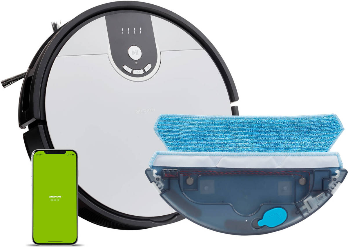 Medion S20 Sw - Robotstofzuiger - App- En Alexa-besturing - Wit