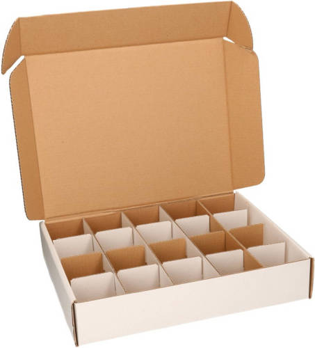 Shoppartners 2x Stuks Sorteerdozen/opbergdozen Met 20 Vakjes Van 8 Cm - Opbergbox