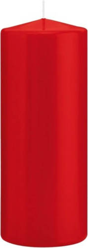 Shoppartners 1x Kaarsen Rood 8 X 20 Cm 119 Branduren Sfeerkaarsen - Stompkaarsen