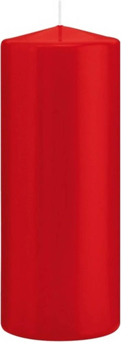 Shoppartners 1x Kaarsen Rood 8 X 20 Cm 119 Branduren Sfeerkaarsen - Stompkaarsen