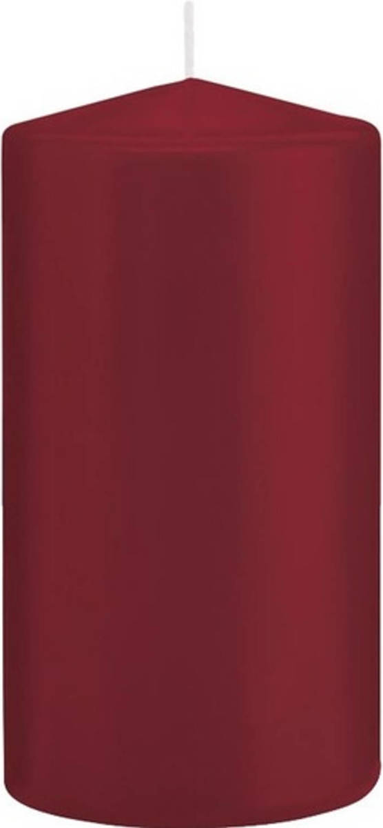 Shoppartners 1x Kaarsen Bordeauxrood 8 X 15 Cm 69 Branduren Sfeerkaarsen - Stompkaarsen