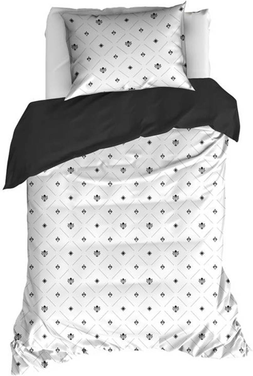 De Witte Lietaer Knight Dekbedovertrek - 1-persoons (140x200/220 Cm + 1 Sloop) - Percal Katoen - Black