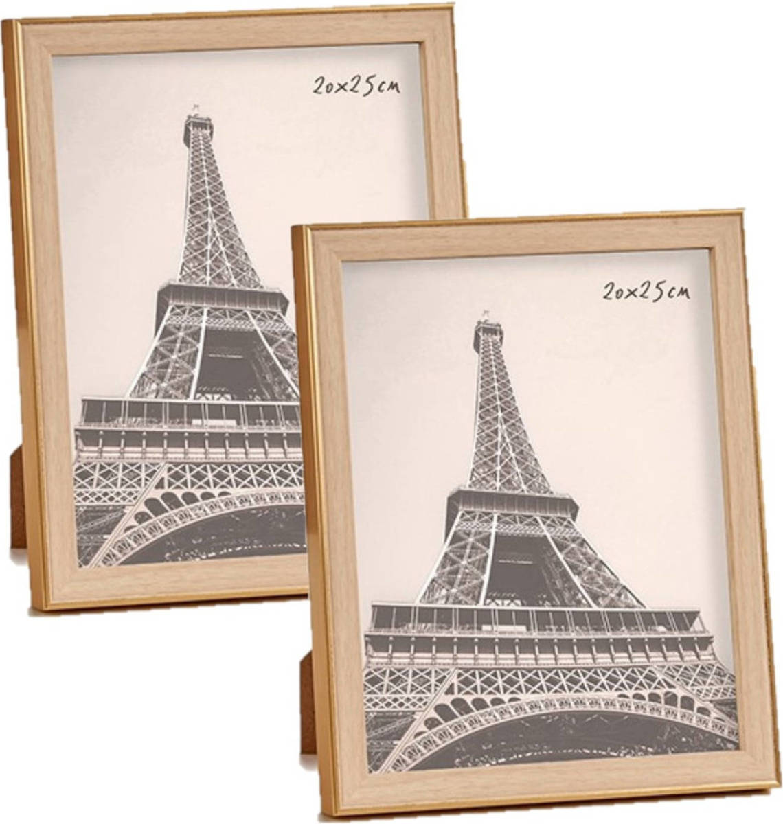 Shoppartners 3x Stuks Fotolijstjes Goud 23 X 28 Cm Geschikt Voor Een Foto Van 20 X 25 Cm - Fotolijsten