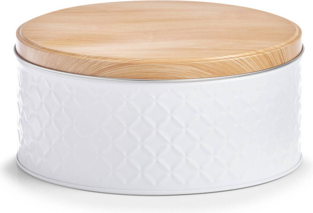 Shoppartners 1x Witte Vershoudblikken 20 X 9,5 Cm 3,8 Liter - Voorraadblikken
