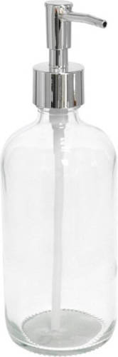 Shoppartners Zeeppompje/zeepdispenser Transparant Glas 21 Cm - Zeeppompjes