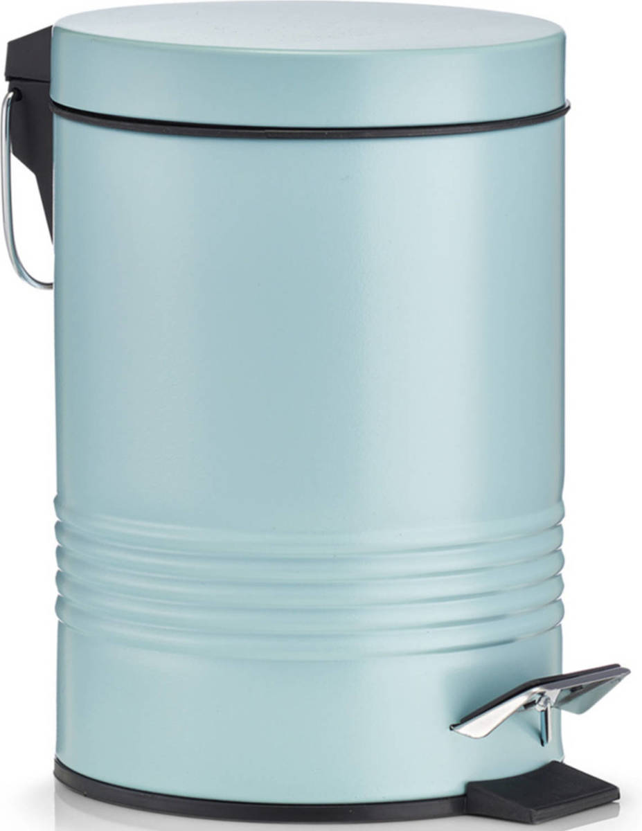 Zeller 1x Mintgroene Vuilnisbakken/pedaalemmers 3 Liter Van 17 X 25 Cm - Prullenbakken