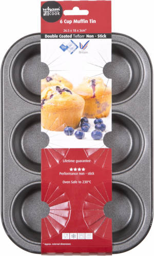 Vepa Bins Wham Muffinvorm Essentials 26,5 X 18 Cm Teflon Grijs