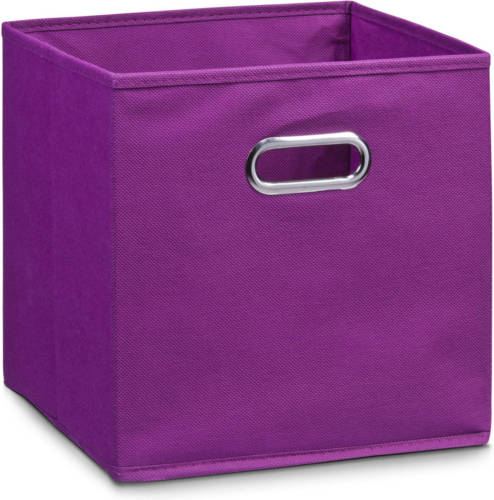 Shoppartners 1x Paarse Opbergmanden/kastmanden 28 X 28 Cm - Opbergmanden