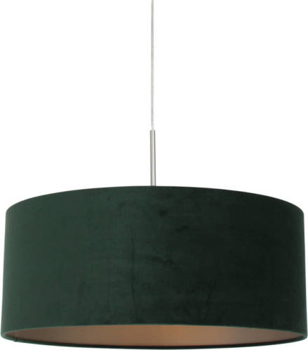 Steinhauer Hanglamp Sparkled Light 8148st Staal Groen Velours Kap Goud